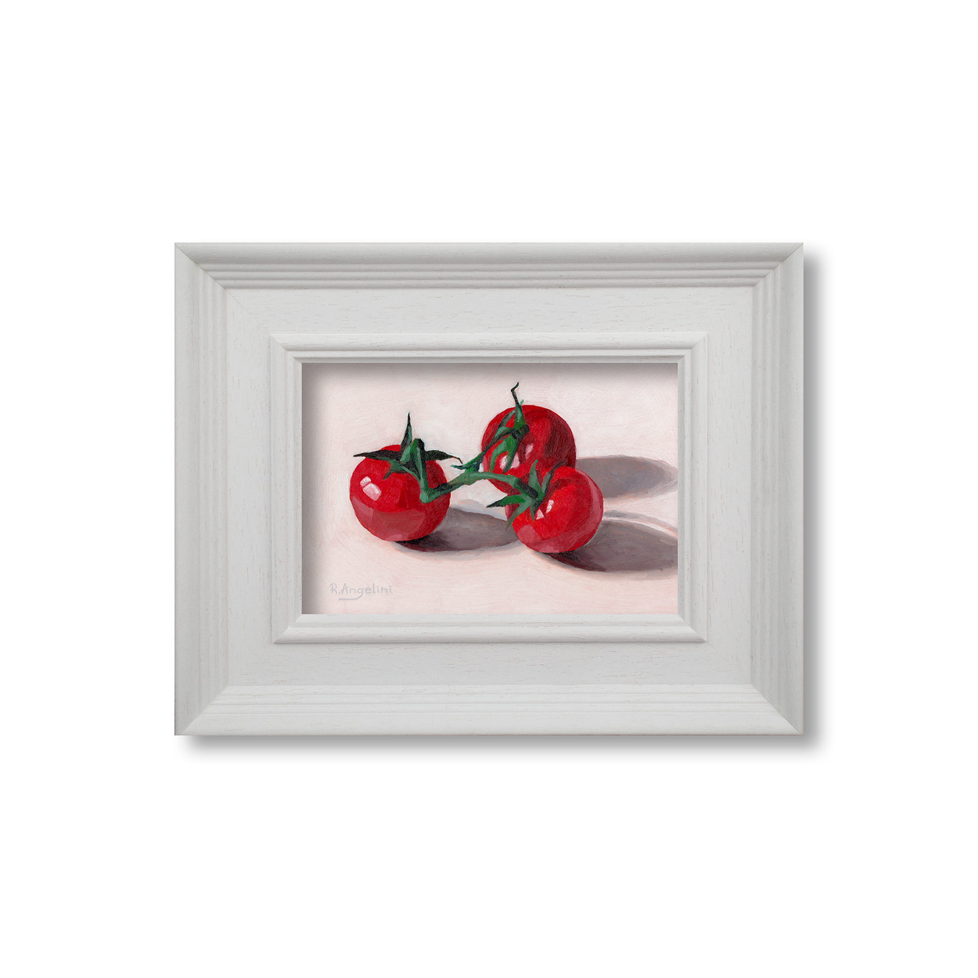 White Framed Cherry Tomatoes - Original Artwork