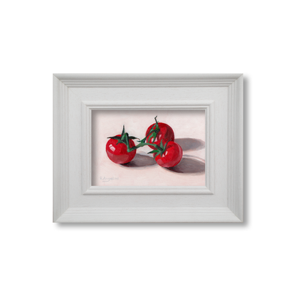 White Framed Cherry Tomatoes - Original Artwork