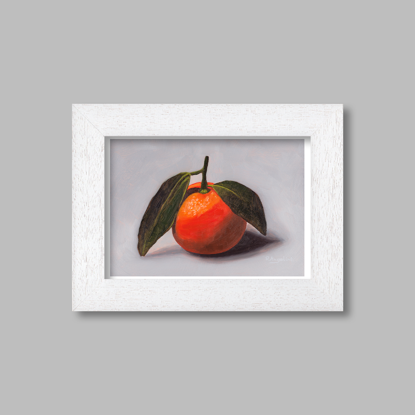 White Framed Clementine 2 Giclee Art Print
