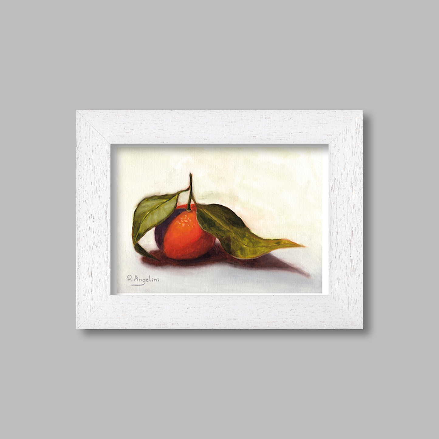 White Framed Clementine Giclee Art Print