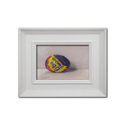 White Framed Crème Egg - Original Artwork