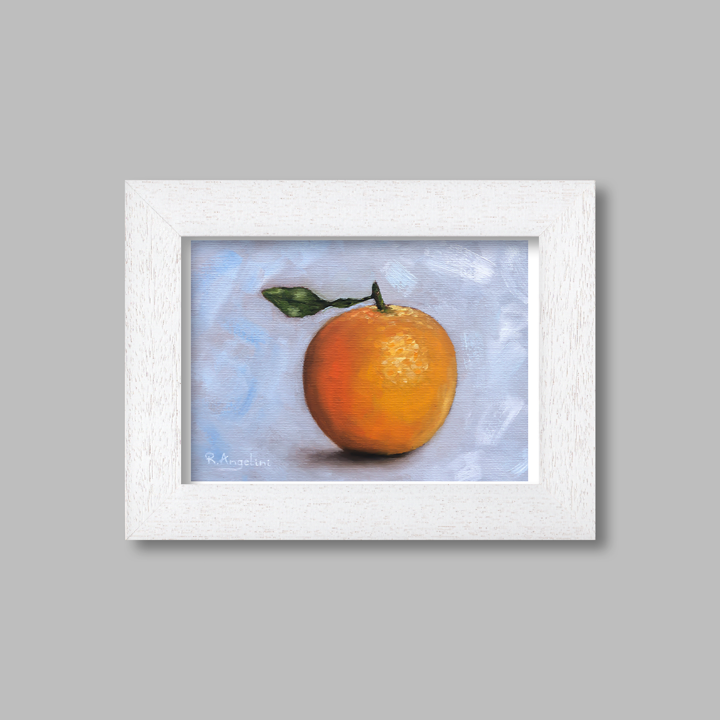 White Framed Orange Giclee Art Print