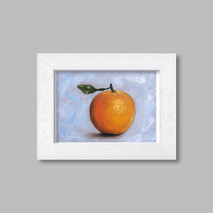 White Framed Orange Giclee Art Print