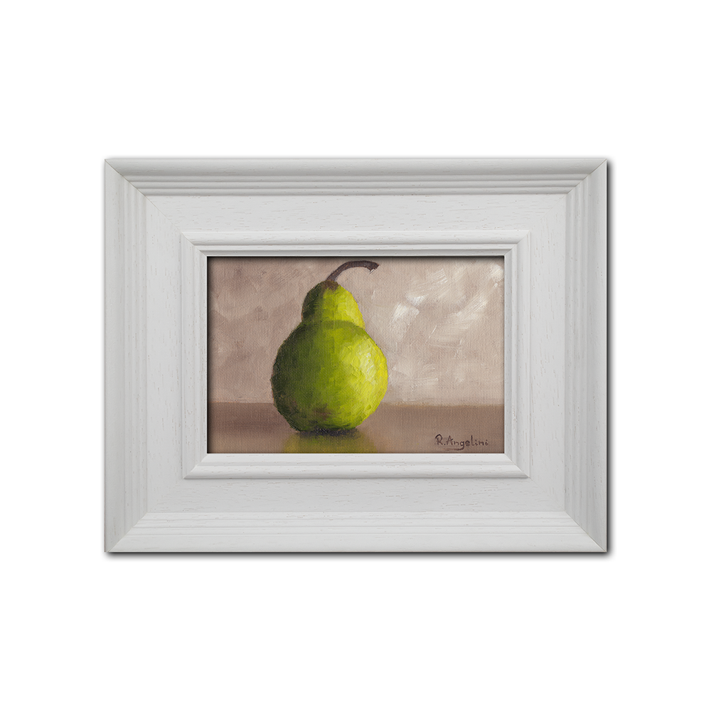 White Framed Pear - Original Artwork