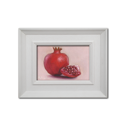 White Framed Pomegranate - Original Artwork