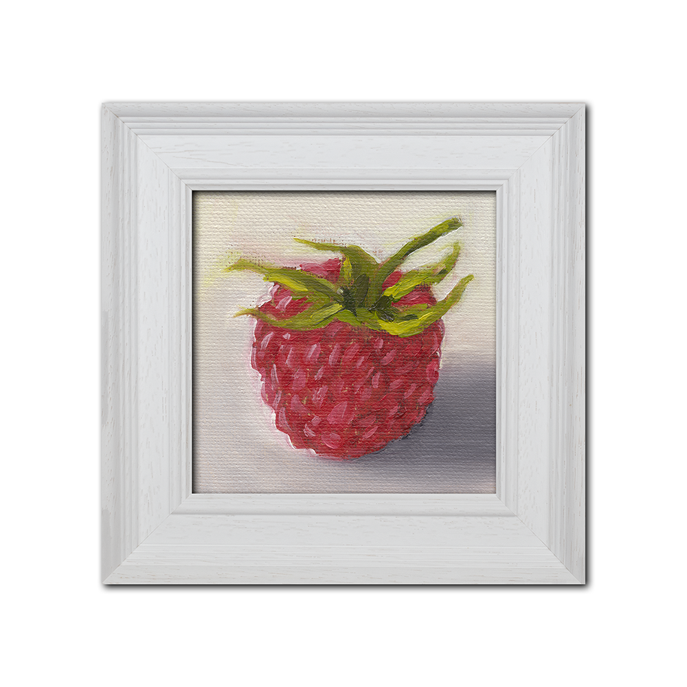 White Framed Raspberry - Original Artwork