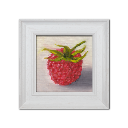 White Framed Raspberry - Original Artwork