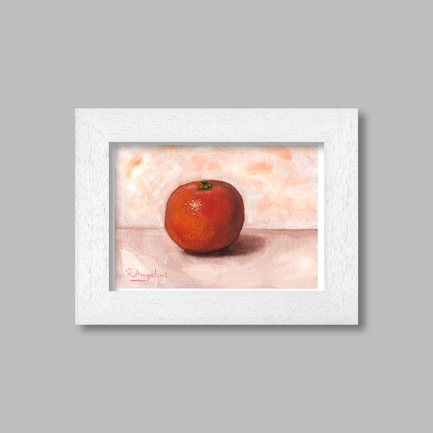 White Framed Tangerine Giclee Art Print
