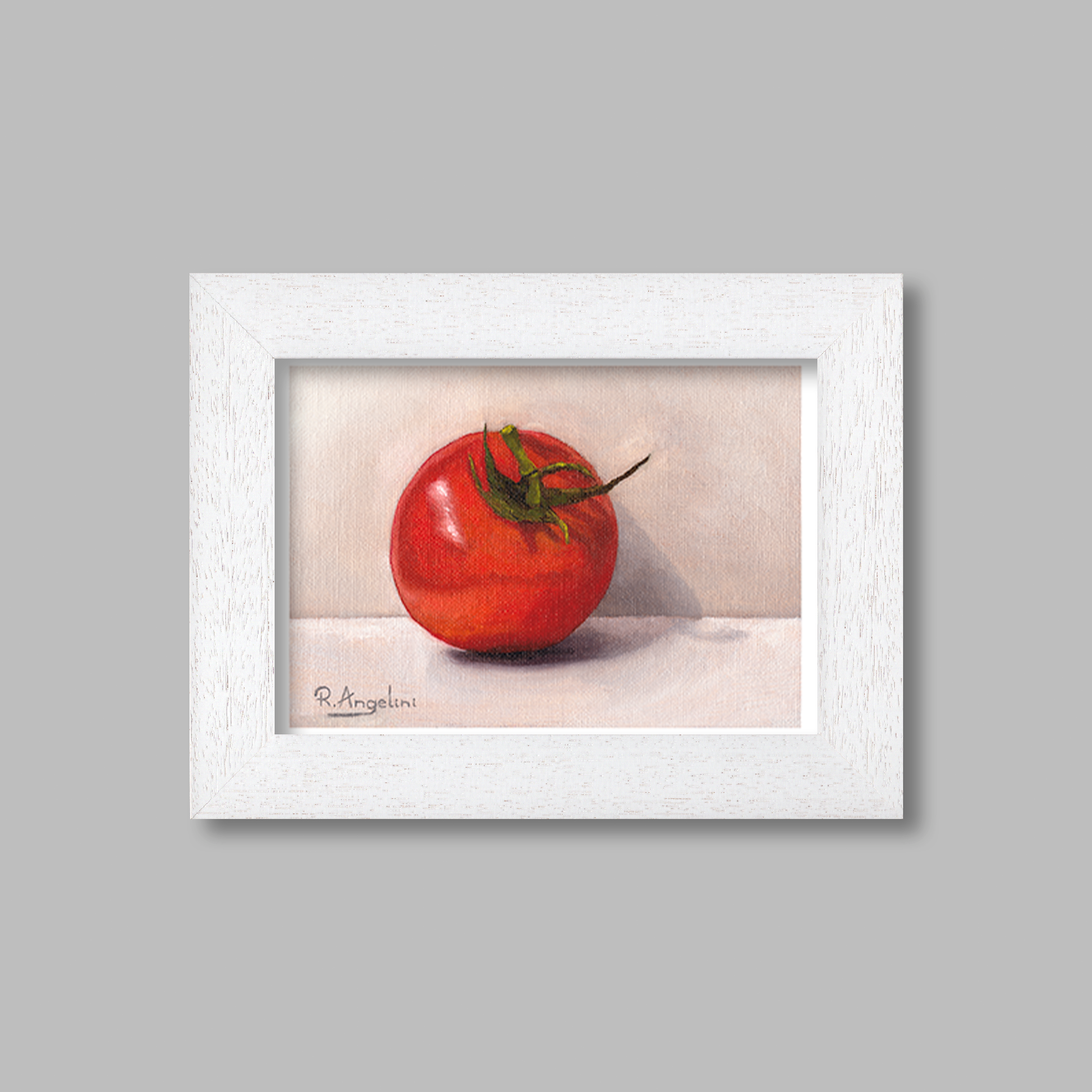 White Framed Tomato Giclee Art Print