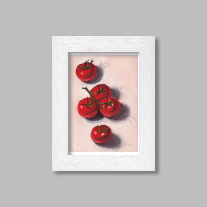 White Framed Tomatoes Giclee Art Print