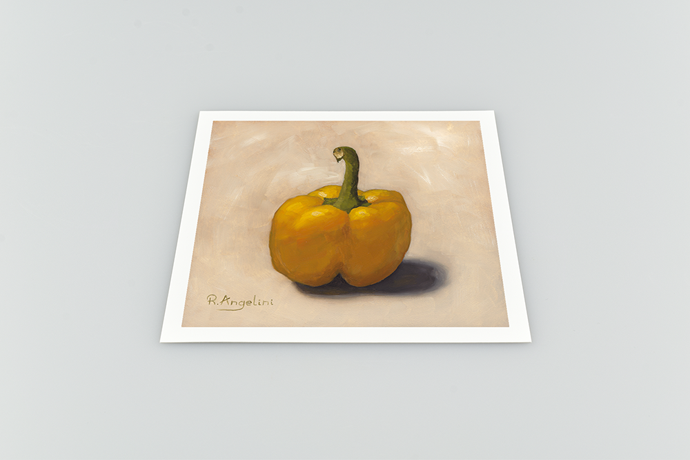 Yellow Pepper Square Giclee Art Print