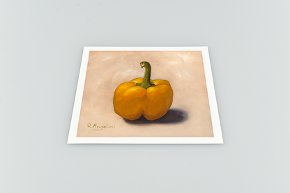 Yellow Pepper Square Giclee Art Print