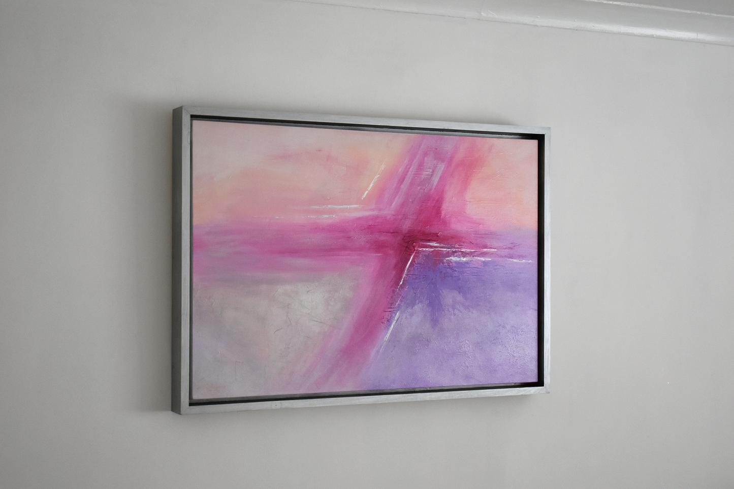 'Pink Cruciform' - Abstract Painting - Original Mixed Media Painting - Rhys Angelini