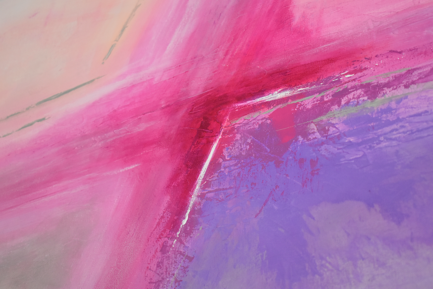 'Pink Cruciform' - Abstract Painting - Original Mixed Media Painting - Rhys Angelini